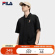 FILA斐樂官方情侶款針織短袖POLO衫2025夏時(shí)尚簡(jiǎn)約休閑寬松上衣