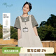 片斷休閑褲女2025夏季新款減齡慵懶風(fēng)小個(gè)子通勤百搭藏肉背帶褲 卡其 S
