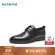熱風(fēng)（Hotwind）秋季新款男士經(jīng)典百搭正裝商務(wù)皮鞋通勤系帶男鞋婚鞋男 黑色 (質(zhì)感擦色) 42 偏大半碼