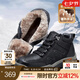 駱駝（CAMEL）高幫登山鞋男款新款冬季加絨真皮防寒保暖戶外徒步鞋男 G13W307083 黑色【絨里】 41