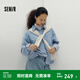 森馬森柔牛仔|商場同款牛仔襯衫女披肩氣質(zhì)秋季2025新款寬松襯衣 牛仔淺藍88101 M