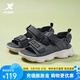 特步（XTEP）涼鞋男款夏季新款沙灘鞋厚底增高魔術貼休閑運動涼拖鞋男 木炭灰05 41