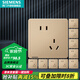 西門子（SIEMENS）開關(guān)插座面板 五孔二三插座墻壁86型強電10A插座 致典系列日曜金 斜五孔十只裝