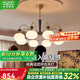 華藝照明客廳吊燈現(xiàn)代輕奢大氣法式中古風(fēng)大廳餐廳臥室燈古典分頭式燈具 月光下懸 | 8頭金色-三色