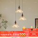 摩燈會餐廳吊燈 餐桌三頭中古風(fēng)法式復(fù)古專用2025新款家用飯廳中山燈具 【圓盤3頭】B款餐吊燈