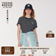 Teenie Weenie小熊女裝T恤2025夏季新款簡(jiǎn)約休閑活力條紋圓領(lǐng)短袖 黑色 L