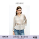 JESSIE【花信風】2025年秋季新款法式印花雪紡上衣女款收腰荷葉邊 花色 M