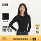 森馬（Semir）針織開(kāi)衫女短款緊身顯瘦正肩秋季溫柔系純色圓領(lǐng)上衣101524106001