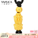 亞奴卡黃金貔貅吊墜本命年轉(zhuǎn)運(yùn)珠項(xiàng)鏈情侶款吊墜七夕情人節(jié)禮物 車花珠款-黑繩貔貅(約1g)