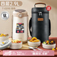 泰福高（TAFUCO）可微波便攜保溫飯盒大容量提鍋上班族四層2.9L鈦材質食品級T0398