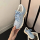 百麗踏老爹鞋女厚底增高8CM2025夏季新款透氣網(wǎng)面休閑運動(dòng)鞋百搭松糕鞋 藍色 38 (240mm) 【標準尺碼】