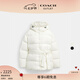 蔻馳（COACH）【禮物】奧萊女士聚酯纖維短款腰帶冬季戶外羽絨服外套保暖服加厚 奶油色 S