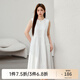 纖莉秀【簡約圓領(lǐng)純色氣質(zhì)無袖連衣裙】大碼女裝胖mm2025春裝新款0141 米白色 5XL