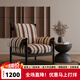小木槿中古風(fēng)赤烏休閑椅法式復(fù)古實(shí)木懶人椅設(shè)計(jì)師客廳高靠背單人沙發(fā)椅 磚紅色赤烏椅（黑色白蠟?zāi)荆? title=