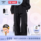 BOY LONDON【泡泡瑪特聯(lián)名】25春夏直筒休閑褲朋克潮牌長褲N34045 黑色 L