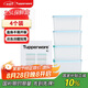 特百惠（Tupperware）冷凍2.5L*4保鮮盒食品級冰箱儲物密封收納盒肉類速凍速解 馬卡藍