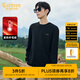 卡賓（CABBEEN）【發(fā)熱毛絨】棋盤格毛衣男2024秋季新款寬松提花刺繡針織衫 煤黑色01 L /175/50
