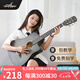 Guitarist吉他41單板云杉木吉他初學(xué)者男生女生專用民謠吉他入門面單吉他 38英寸 單板擦色灰 送禮包+教程