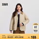 森馬（Semir）[商場同款]棉服女中長款輕薄寬松拼接翻領(lǐng)2024冬棉衣101724112007