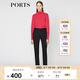 PORTS寶姿商場同款秋冬新品女裝長袖套頭衫LA9K503GZH008 杜鵑紅 S