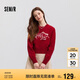 森馬（Semir）毛衣女短款蝴蝶結(jié)少女感2025春季圓領(lǐng)正肩套頭衫顯瘦109125107005