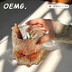 OEMG日式威士忌玻璃杯洋酒杯高顏值錘目紋創(chuàng  )意酒杯玻璃杯偏青色 玄冰八角杯 4只