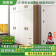 森普頓實(shí)木衣柜臥室平開門衣柜組合現(xiàn)代簡(jiǎn)易簡(jiǎn)約板式家用柜子收納衣櫥 四門衣柜+頂柜(160*50*220cm) E0級(jí)生態(tài)板