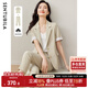 尚都比拉夏季商務(wù)休閑西服套裝女單排兩粒扣短袖小西服配顯瘦九分直筒褲