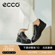 愛(ài)步（ECCO）七夕禮物一腳蹬皮鞋 男士休閑皮鞋樂(lè)福鞋舒適休閑鞋 雅仕207144 黑色20714401001 39