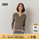 森馬（Semir）森馬毛衣女短款假兩件含羊毛針織衫24冬新款保暖內搭109724107015