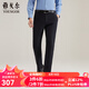 雅戈爾（YOUNGOR）休閑褲男DP棉免燙不易皺褲子自然垂順易打理新品 VCDP329979AWA黑色 32 80A