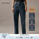 Calvin KleinJeans四季款女ck經(jīng)典美式潮流復(fù)古微彈高腰寬松版牛仔褲J225380 1BJ-牛仔藍(lán) 25