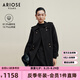 艾諾絲雅詩【商場同款】2024冬季新款顯瘦羊毛雙面呢大衣呢外套女士31032319 黑色 S