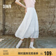 森馬（Semir）半身裙女松緊腰A字裙氣質(zhì)夏季2025拼接蕾絲波點長裙109325120005