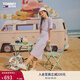 TOMMY JEANS【透氣舒適】春夏女裝珠地棉氣質(zhì)收腰顯瘦V領(lǐng)寬松長(cháng)裙連衣裙 淡紫色W06 M （推薦：110-125斤）