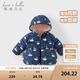 戴維貝拉（DAVE＆BELLA）女童棉服新款防水冬裝加絨女寶寶外套兒童連帽上衣小童衣服 天鵝印花【現(xiàn)貨】 100 cm（建議身高90-100cm）