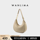 萬(wàn)里馬（wanlima）新品牛皮月牙包歐美時(shí)尚簡(jiǎn)約通勤單肩斜挎包腋下包女包七夕送禮物 珍珠灰