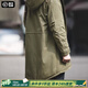 馬登工裝美式復古M51魚尾風衣中長款連帽外套男軍大衣派克服棉服秋冬 軍綠色（版型較為寬松） M