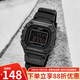 卡西歐（CASIO） 手表男女 小方塊手表 多功能防水數顯 學(xué)生運動(dòng)手表 電子手表 W-218H-1B