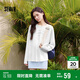 森馬（Semir）長(cháng)袖T恤女字母印花oversize個(gè)性2025夏季上衣鹽甜系109325101001