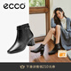 愛(ài)步（ECCO）靴子女 2025新款冬季切爾西靴羊皮中跟厚底方頭女靴 型塑290983 黑色29098301001 37
