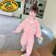 G.DUCKKIDS女童套裝春裝2025新款洋氣兒童女寶寶春秋款運動服時髦春季兩件套 粉紅色 120 (身高105-115cm 4-5.2周歲