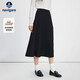 Navigare意大利小帆船女25年新款A字半身裙通勤收腰中長(cháng)款裙子2332875502