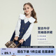 左西女童連衣裙秋裝套裝2025新款兒童牛仔裙女孩超好看背帶裙子潮 牛仔色 110 建議身高110cm左右