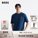 BOSS博斯【禮物】男士2025年新款徽標棉質(zhì)寬松 T 恤50539195