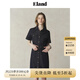 ELAND【100%棉】衣戀連衣裙女甜美H型微落肩中長(zhǎng)款裙子25夏季新款 深牛仔色(57)D/Indigo L /170