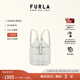 芙拉（FURLA）【七夕禮物】FLOW軟皮牛皮迷你女士時尚雙肩包小背包輕便高顏值 棉花糖白