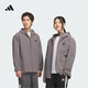 adidas拒水防風(fēng)休閑連帽夾克外套男女秋季新款阿迪達斯官方輕運動(dòng)   木炭灰   2XL