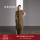 ERDOS 春夏廓形襯衫裙時(shí)尚休閑寬松百搭絲棉混紡商務(wù)通勤女連衣裙 軍綠 XL 170/92A