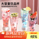 滿朝佳凱蒂貓喝水杯女生高顏值可愛(ài)家用牛奶果汁飲料玻璃水杯透明啤酒杯 啤酒杯-HELLO KITTY款